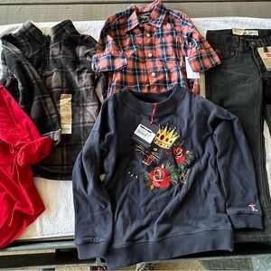 Kids Navy Sweatshirt with Floral Crown Design